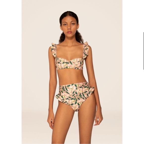 Agua by Agua Bendita Floral Bikini - Pink and Green - Picture 4 of 7